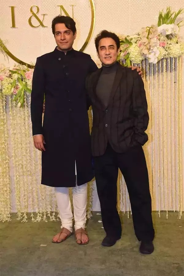 Celebratory Vibes at Ira Khan's Wedding Reception: Faisal Khan Captures Joyful Moments with Nephew Junaid