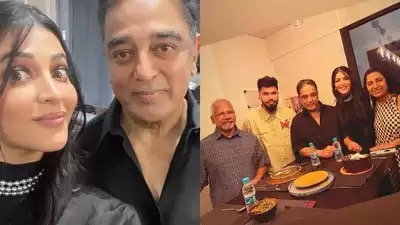 New Year's Celebrations for 'Salaar' Star Shruti Haasan with Father Kamal Haasan, Boyfriend Shantanu Hazarika, and Director Mani Ratnam