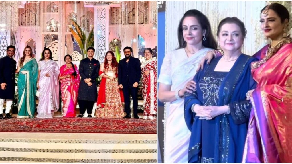 Hema Malini Shares Exclusive Photos from Ira Khan and Nupur Shikhare's Reception with Aamir Khan, Rekha, Saira Banu, and Juhi Chawla