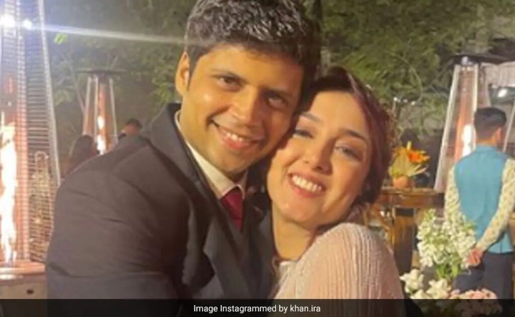 Title: Ira Khan's Hilarious Instagram Posts Capture the Fun of Posing with "Ex-Fiancé"

Ira Khan, daughter of Bollywood superstar Aamir Khan, has been creating a buzz on the internet with her wedding festivities alongside husband Nupur Shikhare. Following their private registration ceremony on January 3 in Mumbai, the couple hosted a grand celebration at the Taj Lake Palace in Udaipur, Rajasthan. Amidst the flood of online photos documenting the joyous occasion, two snapshots shared on Ira Khan's Instagram Stories have caught the attention of many.

The laughter-inducing posts revolve around pictures originally shared by Ira's friend, comedian Rahul Subramanian. In the first snapshot, Rahul and Ira are seen smiling at the camera, and Rahul adds a humorous touch with the caption, "With my ex-fiancé as per Koimoi." In response to this playful remark, Ira reposted the picture on her Stories accompanied by a series of face-with-tears-of-joy emojis.

For context, this light-hearted banter between Rahul and Ira stems from the past when paparazzi frequently captured them together about a year ago. During that time, several news outlets mistakenly labeled them as a couple. Now, the duo is playfully revisiting those moments, sharing a laugh and embracing the fun of posing together, even if it's in a fictional "ex-fiancé" scenario.

As Ira Khan's wedding festivities continue to make headlines, these light-hearted and humorous interactions on social media add an extra layer of joy to the celebratory atmosphere. The snapshots capture the essence of friendship and good-natured humor, showcasing the playful side of the newlywed bride in the midst of her joyous wedding revelries.