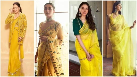 "Basant Panchami 2024: Channel Bollywood Glamour with 7 Gorgeous Yellow Saree Inspirations"